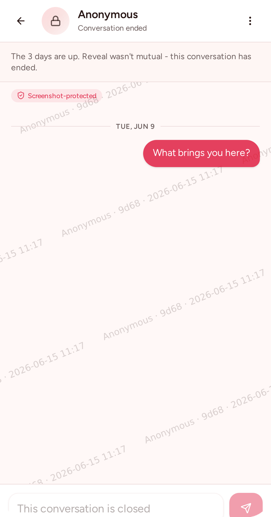 Anonymous 3-day chat